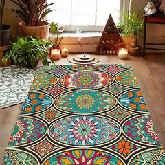 Bohemian Floor Mat Anti-Slip Door Mat Hallway Carpets Area Rugs Washable for Bedroom Living Room Kitchen Bathroom