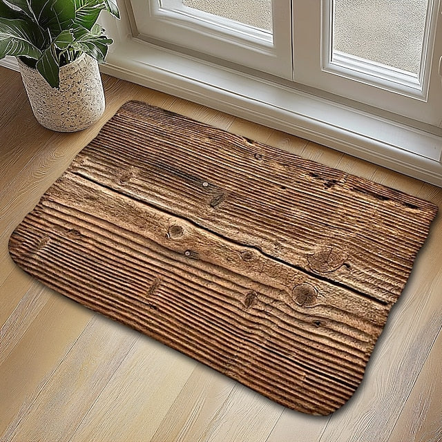 Door Mat Floor Mat Non Slip Ring of Tree 3D Trunk Wooden Log Print Area Rug Bath Mat Waterasorb for Indoor Outdoor Patio Bedroom Kitchen Office