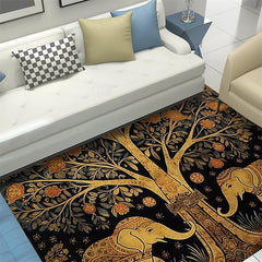 Boho Elephants Area Rug Kitchen Mat Non-Slip Oil Proof Floor Mat Livingroom Rug Indoor Outdoor Mat Bedroom Decor Bathroom Mat Entrance Rug Door Mat