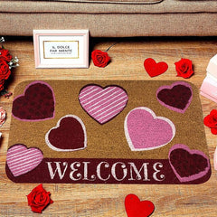 Valentine's Day Heart Doormat Kitchen Mat Floor Mat Non-Slip Area Rug Oil Proof Rug Indoor Outdoor Mat Bedroom Decor Bathroom Mat Entrance Rug