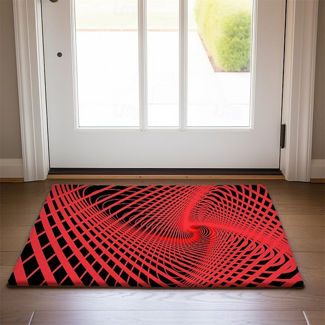 3D Vortex Doormat Kitchen Mat Floor Mat Non-Slip Area Rug Oil Proof Rug Indoor Outdoor Mat Bedroom Decor Bathroom Mat Entrance Rug Optical Illusion