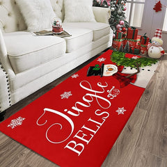 Christmas Decorations Tree Area Rug Non Slip Xmas Floor Mat Bedside Livingroom Bedroom Indoor Outdoor