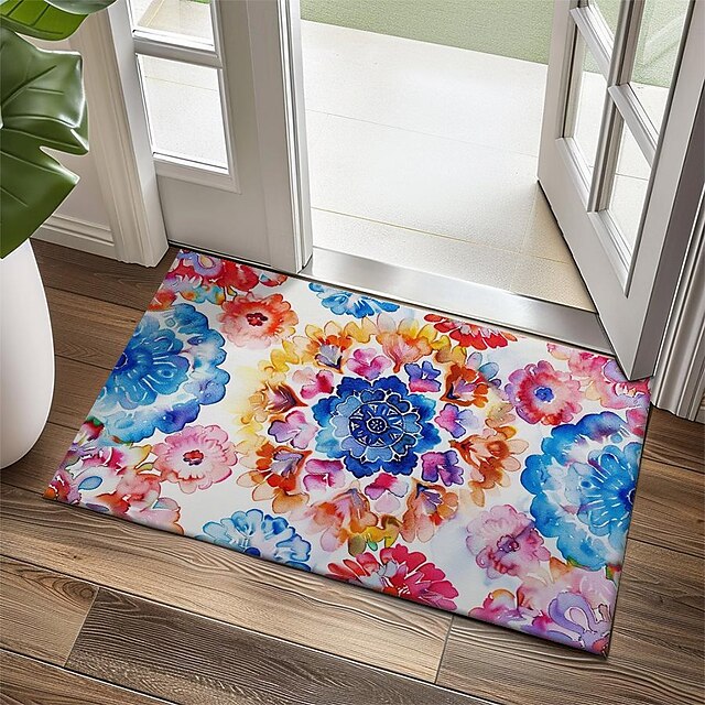 3D Flower Doormat Kitchen Mat Floor Mat Non-Slip Area Rug Oil Proof Rug Indoor Outdoor Mat Bedroom Decor Bathroom Mat Entrance Entryway Rug