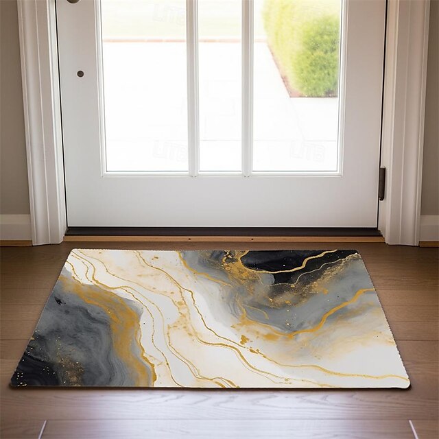 Marble Pattern Doormat Floor Mats Washable Rugs Kitchen Mat Non-Slip Oil Proof Rug Indoor Outdoor Mat Bedroom Decor Bathroom Mat Entrance Rug