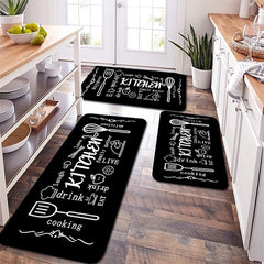 Modern Kitchen Rug Entrance Door Mat Decoration Living Room Rug Home Bedroom Bedside Corridor Floor Bathroom Non-Slip Floor Mat