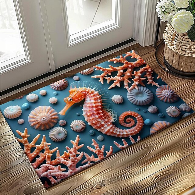 Octopus Doormat Kitchen Mat Floor Mat Non-Slip Area Rug Oil Proof Rug Indoor Outdoor Mat Bedroom Decor Bathroom Mat Entrance Rug