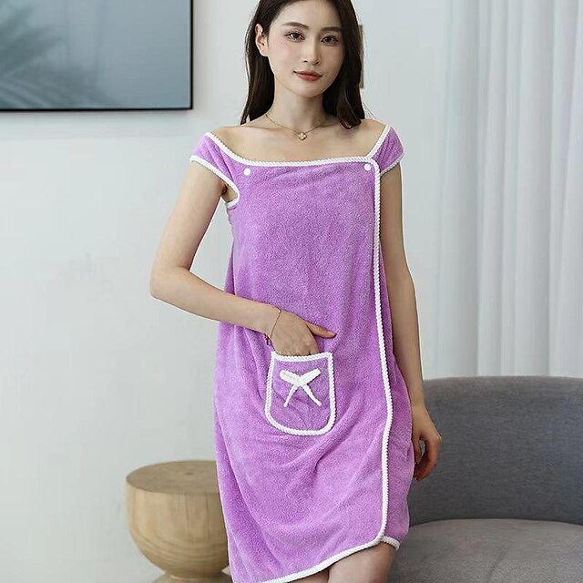 Microfiber Wearable Bath Towel Dress Super Absorbent Home Wear Bath Skirt Bath Towel Ladies Water-absorbent Soft Thick Wrapped Bathrobe Quick-dry