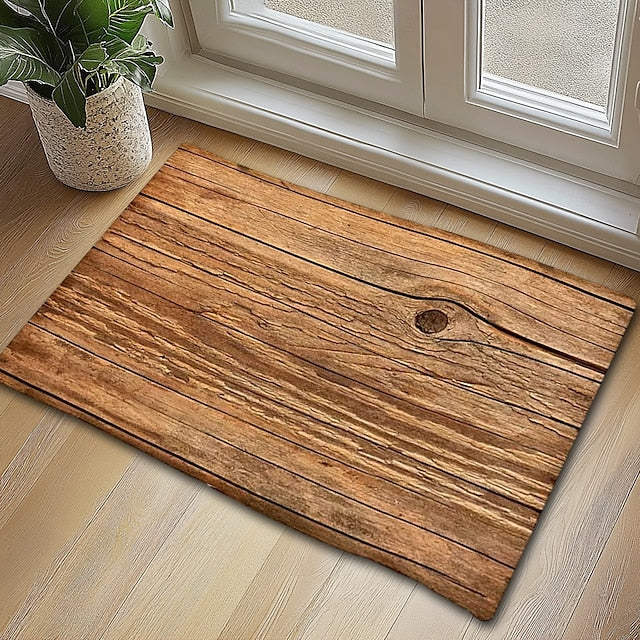 Door Mat Floor Mat Non Slip Ring of Tree 3D Trunk Wooden Log Print Area Rug Bath Mat Waterasorb for Indoor Outdoor Patio Bedroom Kitchen Office