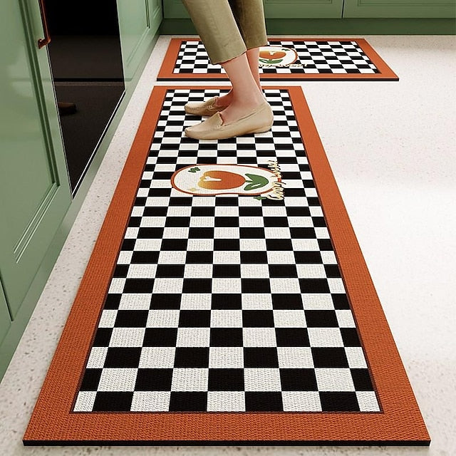 Kitchen Floor Mats Lattice Non-Slip Waterproof And Oil-Proof Mats Dirt-Resistant High-End Diatom MudFoot Pads