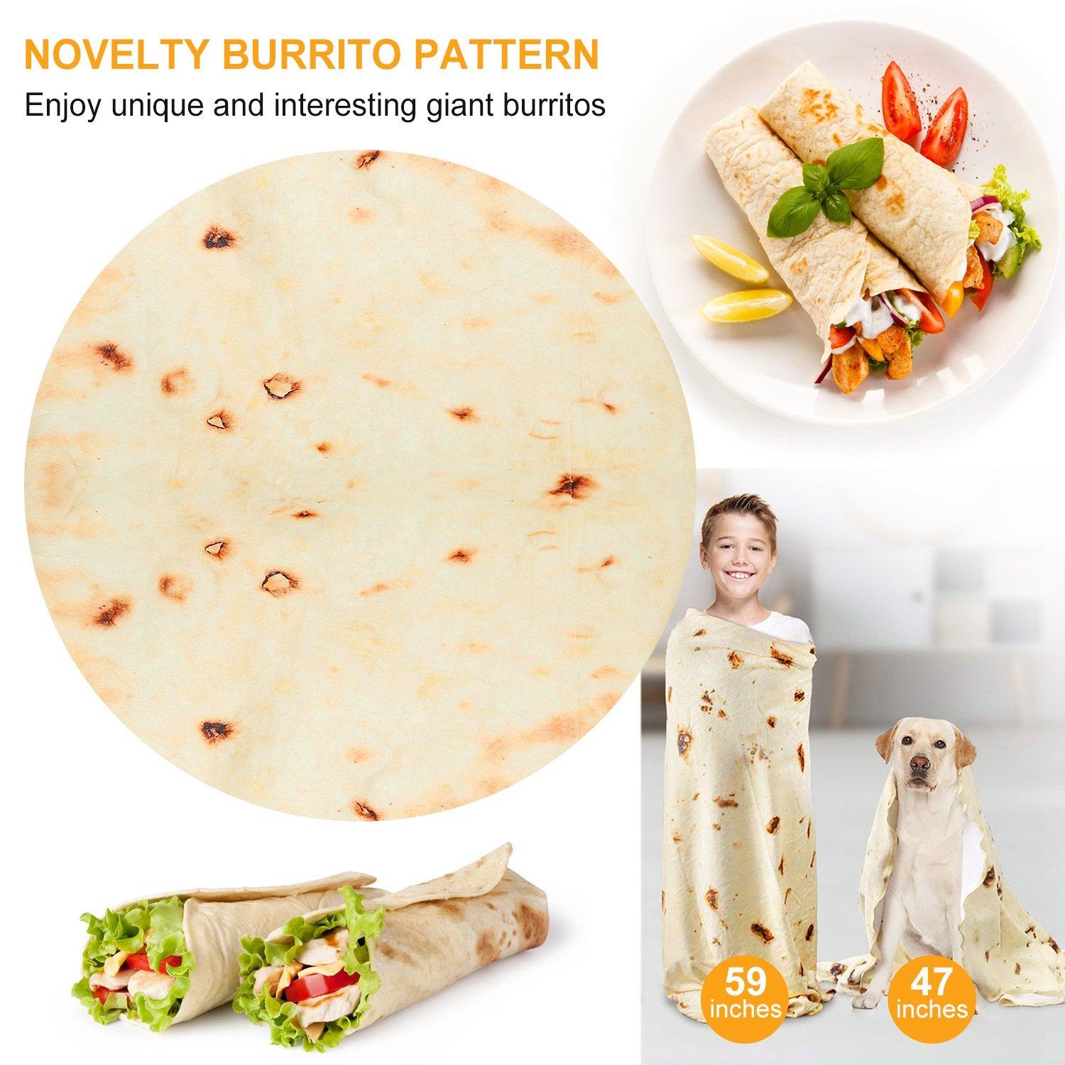 Burrito Tortilla Throw Blanket