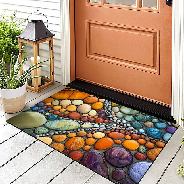 Valentine's Day Love Cobblestone Doormat Kitchen Mat Floor Mat Non-Slip Area Rug Oil Proof Rug Indoor Outdoor Mat Bedroom Decor Bathroom Mat Entrance Rug