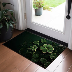 Saint Patrick's Day Doormat Floor Mats Washable Rugs Kitchen Mat Non-Slip Oil Proof Rug Lucky Clover Indoor Outdoor Mat Bedroom Decor Bathroom Mat Entrance Rug