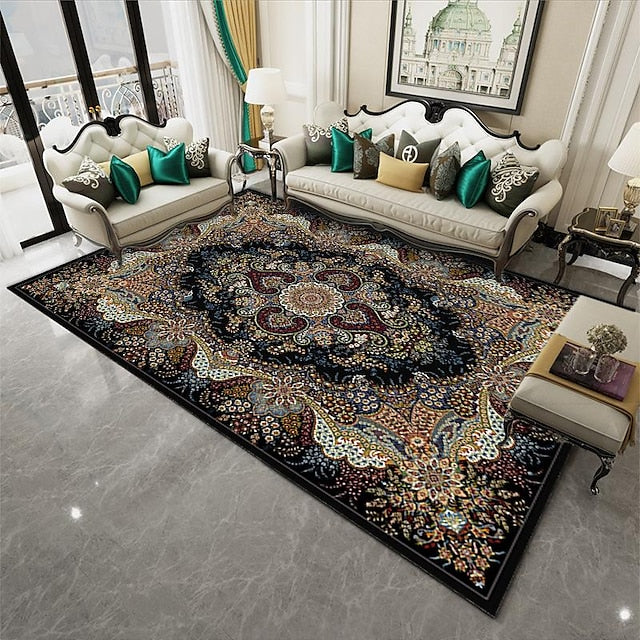 Bohemian Persian Floor Mat Area Rug Non Slip Living Room Sofa Blanket Coffee Table Mat