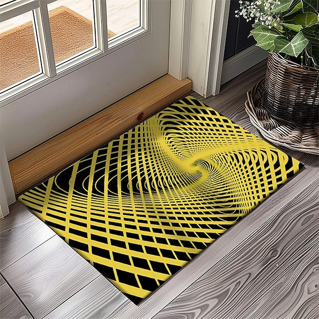 3D Vortex Doormat Kitchen Mat Floor Mat Non-Slip Area Rug Oil Proof Rug Indoor Outdoor Mat Bedroom Decor Bathroom Mat Entrance Rug Optical Illusion