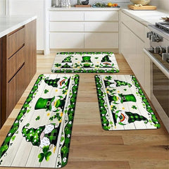 Saint Patrick's Day Doormat Floor Mats Washable Rugs Kitchen Mat Non-Slip Oil Proof Rug Indoor Outdoor Mat Bedroom Decor Bathroom Mat Entrance Rug Gnomes