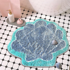 Irregualr Shell Shape Doormat Kitchen Mat Floor Mat Non-Slip Area Rug Oil Proof Rug Indoor Outdoor Mat Bedroom Decor Bathroom Mat Entrance Rug