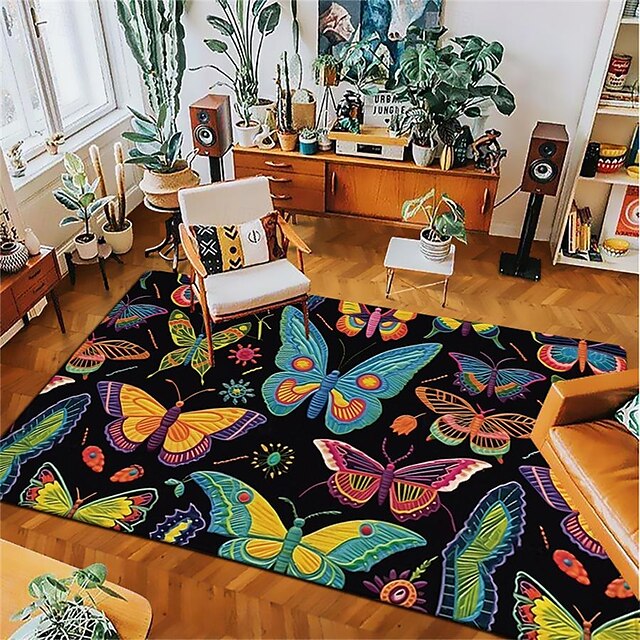 Quilting Art Dots Area Rug Kitchen Mat Non-Slip Oil Proof Floor Mat Livingroom Rug Indoor Outdoor Mat Bedroom Decor Bathroom Mat Entrance Rug Door Mat