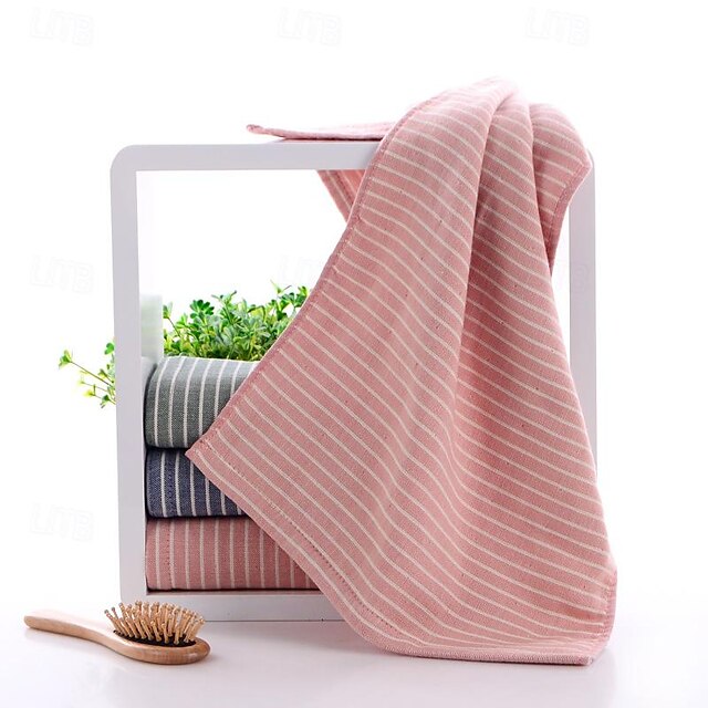 32 Strands Japanese Checkered Cotton Gauze Towel Terry Fabric Absorbent Face Towel Adult Couple Face Towel