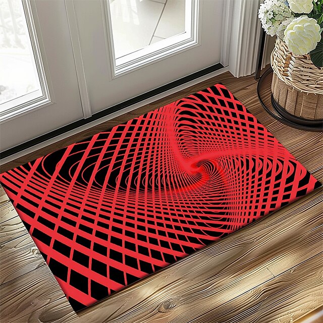 3D Vortex Doormat Kitchen Mat Floor Mat Non-Slip Area Rug Oil Proof Rug Indoor Outdoor Mat Bedroom Decor Bathroom Mat Entrance Rug Optical Illusion