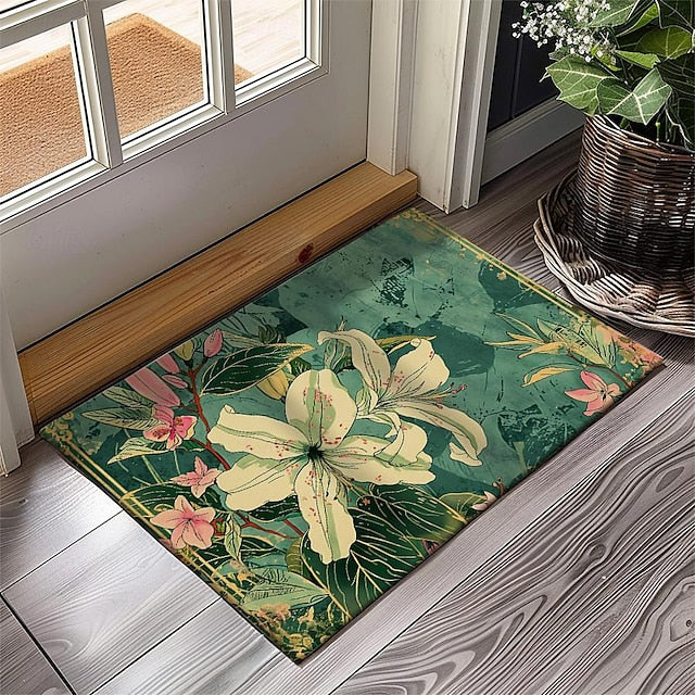 Countryside Tuilps Doormat Floor Mats Washable Rugs Kitchen Mat Non-Slip Oil Proof Rug Indoor Outdoor Mat Bedroom Decor Bathroom Mat Entrance Rug