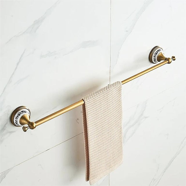 Wall Mounted Bathroom Accessory Set Towel Bar Robe Hook Adorable Antique Modern Brass Bathroom Hotel bath