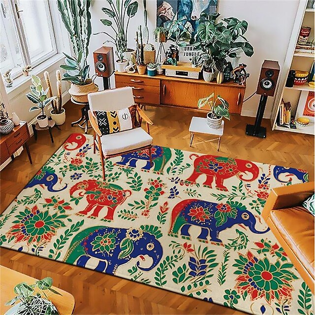 Quilting Art Dots Area Rug Kitchen Mat Non-Slip Oil Proof Floor Mat Livingroom Rug Indoor Outdoor Mat Bedroom Decor Bathroom Mat Entrance Rug Door Mat