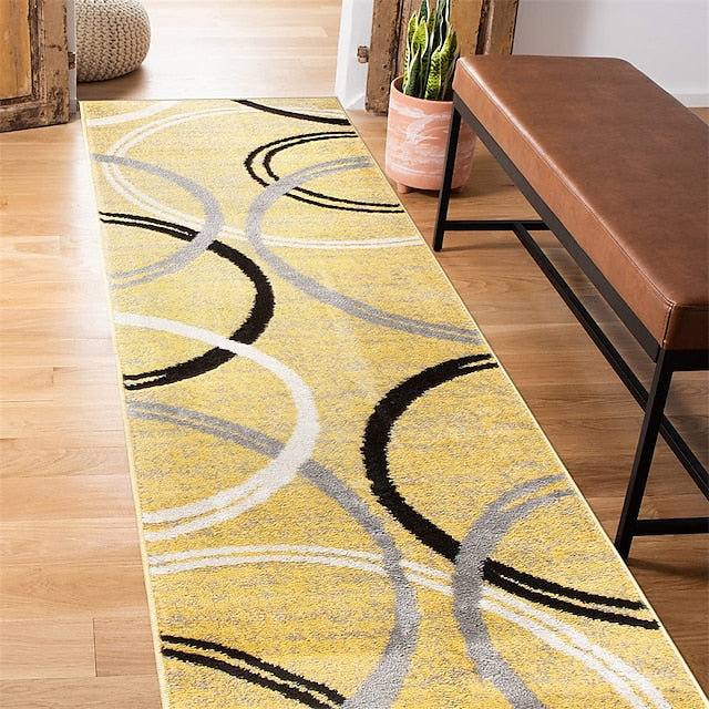 Geometric Runner Rug Kitchen Mat Non-Slip Oil Proof Rug Indoor Outdoor Mat Bedside Bedroom Decor Bathroom Mat Entrance Rug Door Mat