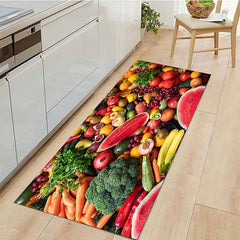 Fruits Kitchen Mat Non-Slip Oil Proof Floor Mat Rug Indoor Outdoor Mat Bedroom Decor Bathroom Mat Entrance Rug Door Mat