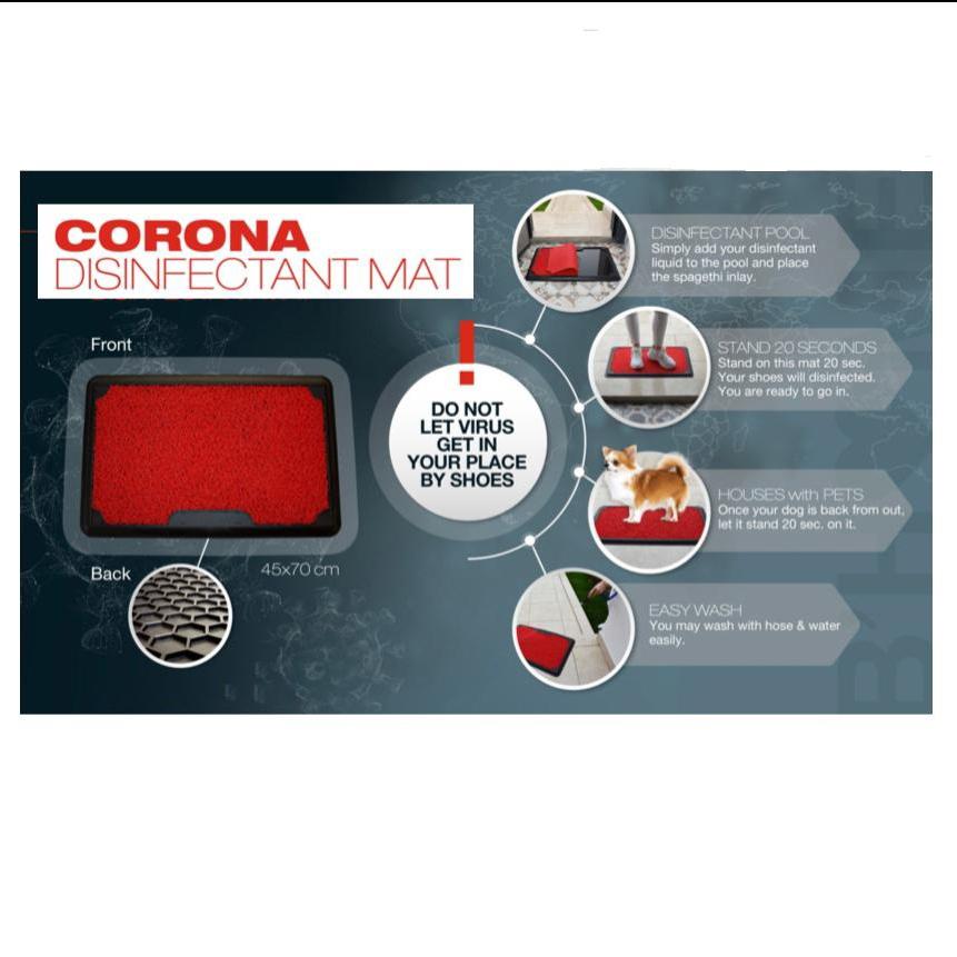 Corona Disinfect Outdoor Mat with Removable Carpet