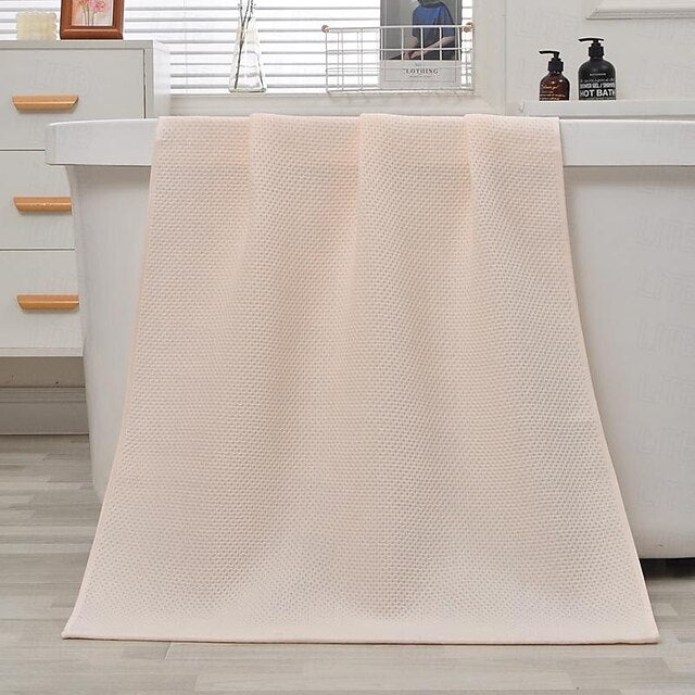 Waffle Style 100% Cotton Bath Towel, Lightweight, Breathable, Absorbent, And Quick Drying Japanese Honeycomb Bath Towel Multi Colors