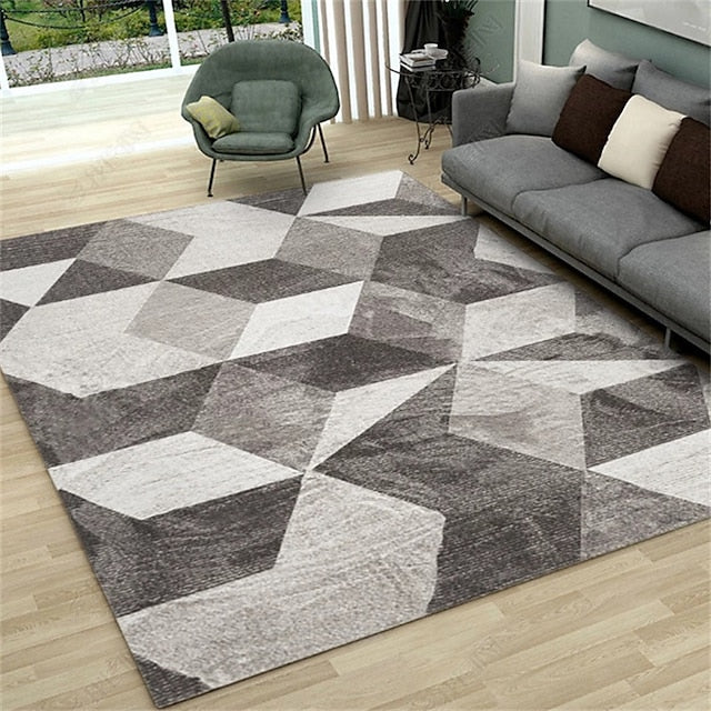 Geometric Living Room Floor Mat Carpet Abstract Area Rug Bedroom Bedside Covered Rectangular Coffee Table Carpet