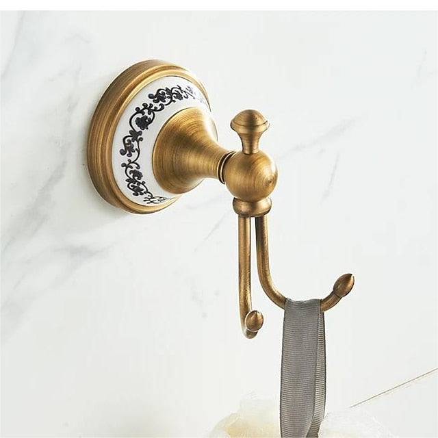 Wall Mounted Bathroom Accessory Set Towel Bar Robe Hook Adorable Antique Modern Brass Bathroom Hotel bath