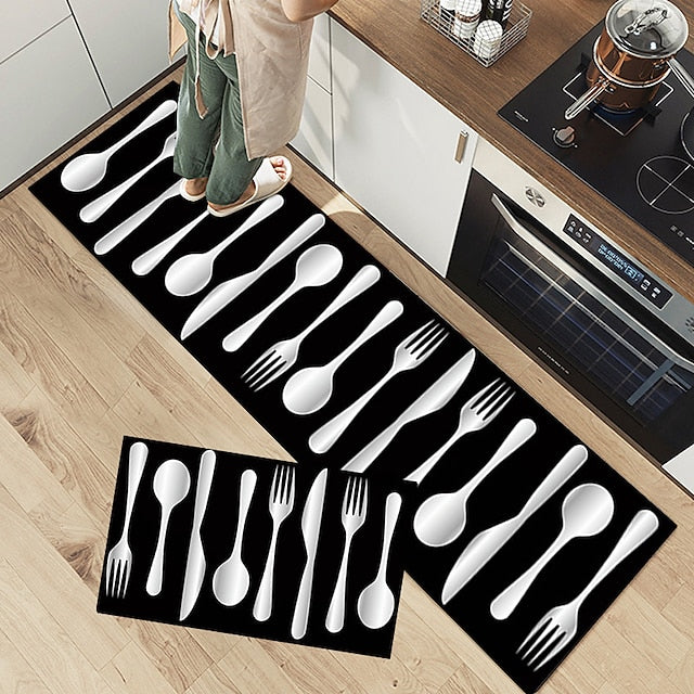 Seasoning Kitchen Mat Non-Slip Oil Proof Rug Indoor Outdoor Mat Bedroom Decor Bathroom Mat Entrance Rug Door Mat