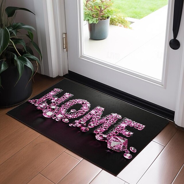 Crystal Home Doormat Floor Mats Washable Rugs Kitchen Mat Non-Slip Oil Proof Rug Indoor Outdoor Mat Bedroom Decor Bathroom Mat Entrance Rug