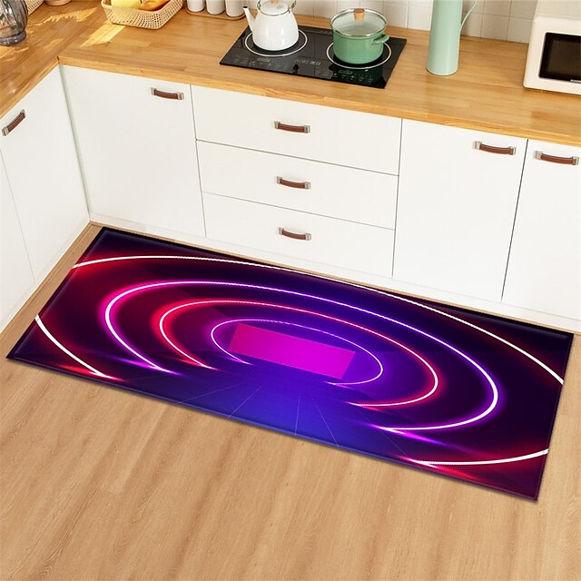 3D Vortex Pattern Area Rug Kitchen Mat Non-Slip Oil Proof Floor Mat Livingroom Rug Indoor Outdoor Mat Bedroom Decor Bathroom Mat Entrance Rug Door Mat