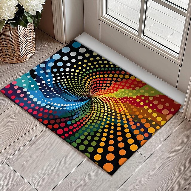 Pride Month LGBTQ LGBT Pointillism Rainbow Doormat Kitchen Mat Floor Mat Non-Slip Area Rug Oil Proof Rug Indoor Outdoor Mat Bedroom Decor Bathroom Mat Entrance Entreyway Rug