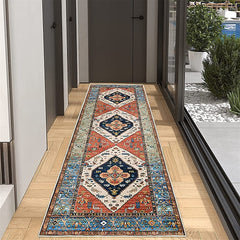 Bohemian Rug Runner Carpet Entrance Mat for Household Use Short Plush Tpr Anti Slip Water Washed Bottom Long Strip Carpet Mat