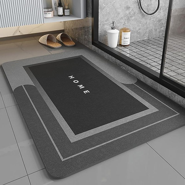 Diatomaceous Earth Bath Mat Super Absorbent Toilet Door Quick-Drying Foot Mat Entry Door Mat Non-Slip Mat