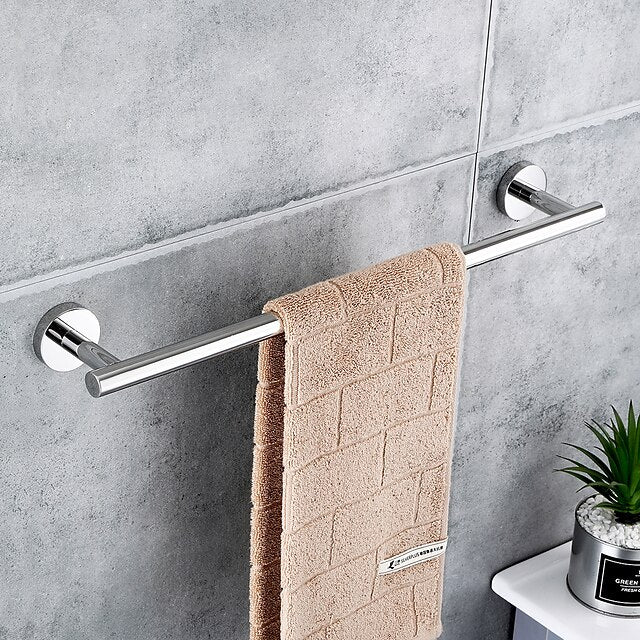 Wall Mounted Towel Rail, Bath Accessories Thicken Stainless Steel Shower Towel Rack for Bathroom, Towel Holder 30-60cm