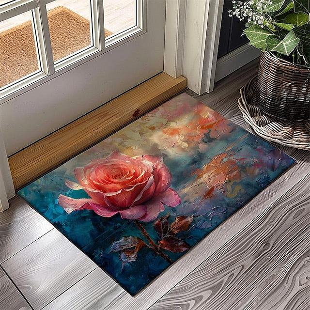 Daisy Flowers Doormat Kitchen Mat Floor Mat Non-Slip Area Rug Oil Proof Rug Indoor Outdoor Mat Bedroom Decor Bathroom Mat Entrance Rug