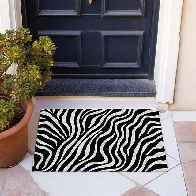 Abstract Line Doormat Floor Mats Washable Rugs Kitchen Mat Non-Slip Oil Proof Rug Indoor Outdoor Mat Bedroom Decor Bathroom Mat Entrance Rug