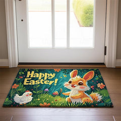 Easter Bunny Doormat Floor Mats Washable Rugs Kitchen Mat Non-Slip Oil Proof Rug Indoor Outdoor Mat Bedroom Decor Bathroom Mat Entrance Rug