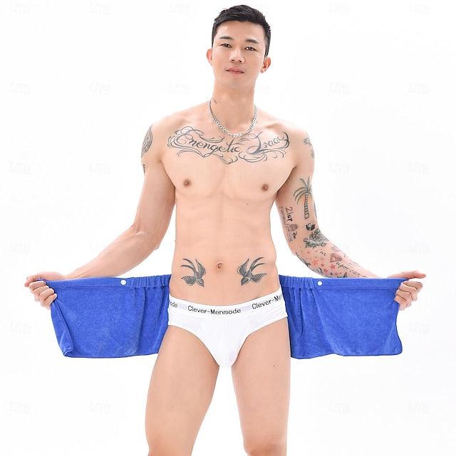 Men's Shorts, Household Absorbent and Wearable Towel Pants, Beach Sexy Bath Skirt, Ultra-Fine Fiber Anti Glare