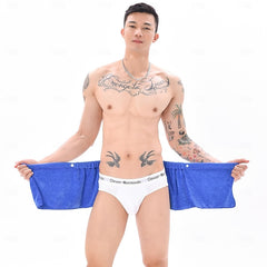 Men's Shorts, Household Absorbent and Wearable Towel Pants, Beach Sexy Bath Skirt, Ultra-Fine Fiber Anti Glare