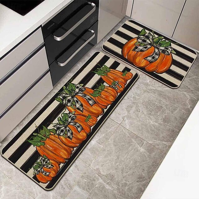 Autumn Pumpkin Truck Area Rug Kitchen Mat Non-Slip Oil Proof Floor Mat Livingroom Rug Indoor Outdoor Mat Bedroom Decor Bathroom Mat Entrance Rug Door Mat