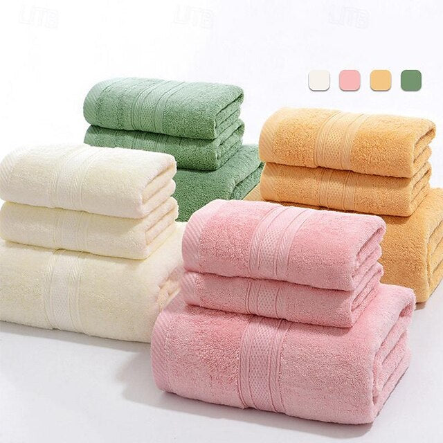 100% Bamboo Fiber Soft And Absorbent Solid Color Hand Towel Or Face Towel For Home Bathroom