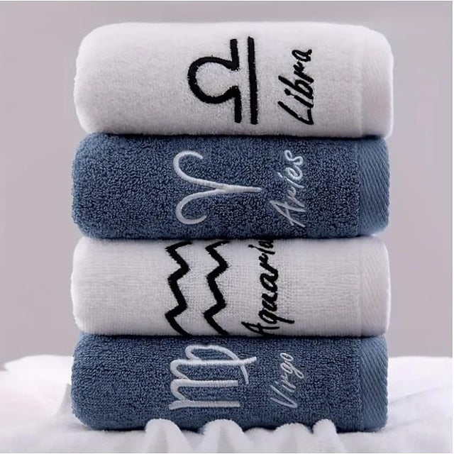 Constellation Towel 100% Cotton Towel Creative  Couple Gift Thickened Sports Face Towel Pure Cotton Towel