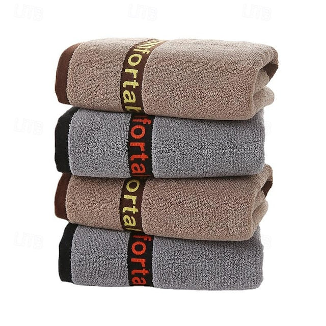 100% Cotton Absorbent Face Towels,Thickened Men's Couple Cotton Towels, Highly Absorbent Towels For Bathrooms, Gyms, Hotels And Spas, Solid Color Bath Towel