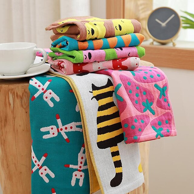 New Three-Layer Gauze Children'S Towel Breathable, Easy-To-Wash And Easy-To-Dry Children'S Towel Soft Cotton Face Towel