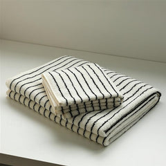 Cotton Towel Face Towel Classic Striped Combed Bathroom Towel Skin-friendly Absorbent Bath Towel